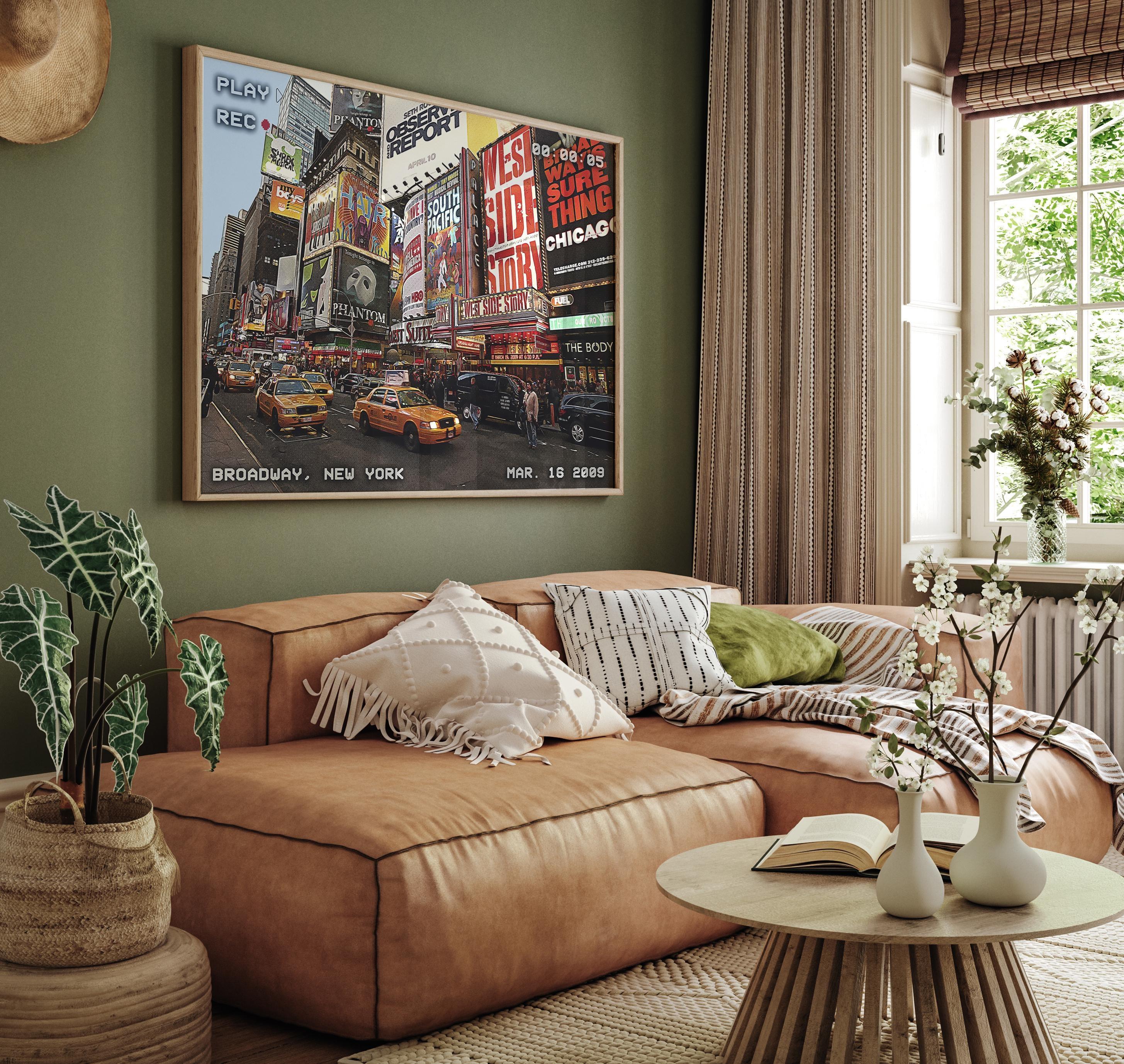 Broadway Theater Poster, Manhattan Colorful Wall Art, New York Pop Travel Poster, NYC Movie, VHS Retro Print, Printable Vintage Movie Gift